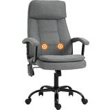 Polyester Office Chairs Vinsetto 2-Point Massage Grey Office Chair 121cm