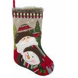 Grey Stockings Santa Tartan Stocking