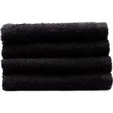Catherine Lansfield Quick Dry Cotton Guest Towel Black (30x30cm)