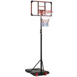 Leather Basketball Sportnow Kids Adjustable Basketball Hoop and Stand with Wheels