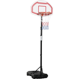 White Basketball Stands Homcom Outdoor Adjustable Basketball Hoop Stand w/ Wheels and Stable Base