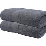 Towels Ebern Designs Daynna Jumbo Bath Towel Silver (180x90cm)