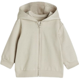0-1M Hoodies Children's Clothing H&M Zip-Through Hoodie - Light Beige