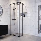 Shower Cabin 700mm Black Shower