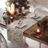 Florals Tablecloths Christmas Festive Runner Tablecloth Green