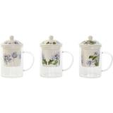 Dkd Home Decor with Tea Blue White Green Crystal Cup 30cl