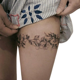 Goddis Thigh Wreath Flower Tattoo Stickers