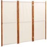 Fabric Room Dividers vidaXL 3-Panel Cream White Room Divider 210x180cm
