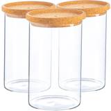 Brown Kitchen Containers Argon Tableware Scandi Storage Jar with Cork Lids 1 Kitchen Container
