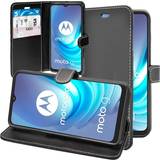 Black For Motorola G50 Wallet Flip PU Leather Kickstand Card Holder Phone Case Cover