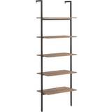 Black Step Shelves vidaXL Ladder Dark Brown/Black Step Shelf 185cm