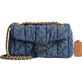 Blue Bags Coach Tabby Shoulder Bag 20 With Quilting - Brass/Indigo