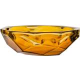 Brown Bowls BigBuy Home Recycled Glass Centerpiece Amber recycled Bowl