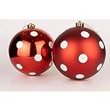 Christmas Tree Ornaments Shatchi Polka Dots 15cm/3Pcs Baubles Christmas Tree Ornament