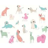 Pink Wall Decorations Origin Murals Happy Dogs Pink Wall Decor