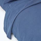 Linen Bed Sheets Homescapes Luxury Soft Linen Bed Sheet Blue