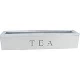 White Tea Caddies None Wooden Bag Box 6 Hinged Lid Spice Tea Caddy