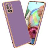 Samsung Galaxy A71 Mobile Phone Covers Cadorabo Glossy Purple Gold Case for Samsung Galaxy A71 4G Protective Cover made of flexible TPU Etui silicone and with protection