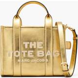 Gold Totes & Shopping Bags Marc Jacobs The Metallic Leather Small Tote Bag in Gold