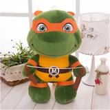 Soft Toys Orange, 25CM Teenage Mutant Ninja Turtles Plush Doll Stuffed Toys Kids Gift