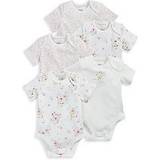 Florals Bodysuits Children's Clothing Mamas & Papas Flower Bodysuits Set of 5 Pink PINK Newborn