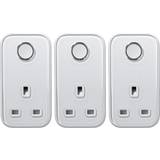 Grey Electrical Outlets & Switches Hive Active Smart Plug 3pcs