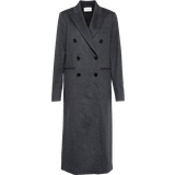 Women - Wool Coats Victoria Beckham Double Breast Tailored Slim Coat - Grey Melange