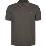 Fred Perry Twin Tipped Polo Shirt - Field Green/Nut Flake