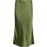 Midi Skirts PixieGirl Satin Midaxi Skirt - Olive Green
