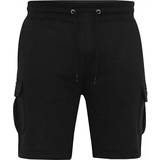 Trousers & Shorts D555 Plus Cyrus Cargo Sweat Shorts Black 6XL, Colour: Black
