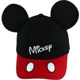 Disney Accessories Children's Clothing Disney 864286 Cotton Mouse Signature Embroidered Youth Cap with 3D Ears, Black & Red