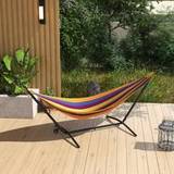 Black Hammocks Garden & Outdoor Furniture OutSunny 9.5ft Adjustable Hammock Stand