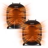 Black Radiators Igenix IG9022 Portable Heater with 2 Cool Fan Setting, 2 Pack
