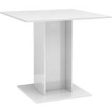 vidaXL 800258 High Gloss White Dining Table 80x80cm