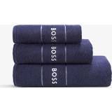 Egyptian Cotton Textiles Hugo Boss Cotton Bath Towel Blue (140x)