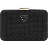 Faux Leather Clutches Guess Twiller Woven Clutch - Black