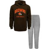 Brown Tracksuits Children's Clothing Outerstuff Youth Brown/Heather Gray Cleveland Browns Play by Lightweight Pullover Hoodie & Fleece Pant Set