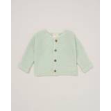 Cotton Cardigans Children's Clothing Homegrown Organic Cotton Knitted Cardigan Green 0-3