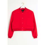 River Island Womens Red Tailored Crop Bomber Jacket