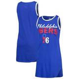 Nightgowns Concepts Sport Women's Royal Philadelphia 76ers Sleeveless Nightshirt
