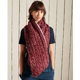 Superdry Scarfs Superdry Womens Tweed Cable Snood Red Nylon One