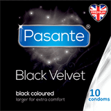 Sex Toys Pasante Black Velvet Coloured Condoms 40-pack