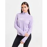 Nike Sportswear Garment Base Layers Nike Swoosh Women's Dri-FIT 1/4-Zip Mid Layer Purple Polyester UK 12–14