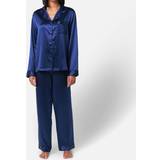 Silk Underwear ESPA Freya Silk Pyjamas Midnight Blue Navy