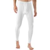 Men - White Base Layer Trousers Schiesser Men's Long Underpants - White