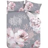 Polyester Bed Linen Catherine Lansfield Dramatic Floral Duvet Cover Grey (230x220cm)