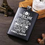 To My Dad Personalized Alcohol Hip Flask