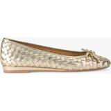Synthetic Ballerinas Carvela Luggage Woven Leather Ballet Pumps, Gold