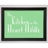 Happy Larry The Kitchen Is the Heart of the Home Black/Walnut Framed Paper Framed Art 141.4x100cm