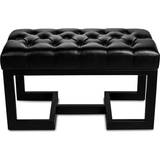 Ebern Designs Eyvan Black Settee Bench 60x45cm